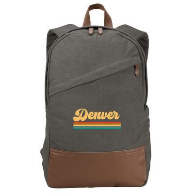 Denver Colorado Cotton Canvas Backpack