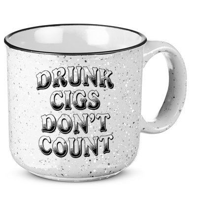 Drunk Cigs Don't Count 15oz Campfire Ceramic Mug