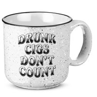Drunk Cigs Don't Count 15oz Campfire Ceramic Mug