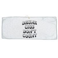 Drunk Cigs Don't Count Large Microfiber Waffle Golf Towel