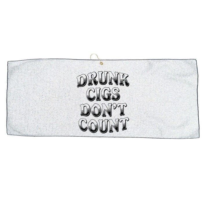 Drunk Cigs Don't Count Large Microfiber Waffle Golf Towel