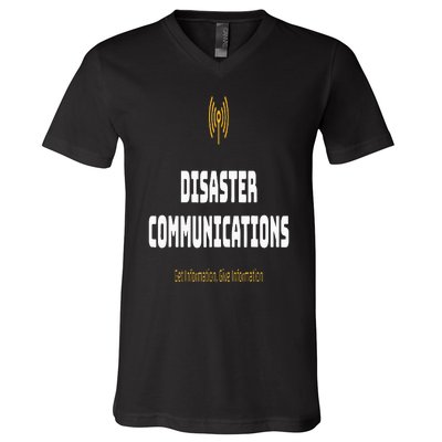 Disaster Communications V-Neck T-Shirt