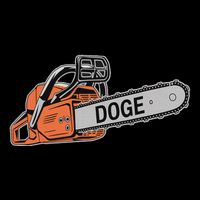 Doge Chainsaw D.O.G.E Saw Cooling Performance Crew T-Shirt