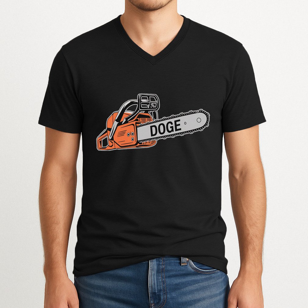 Doge Chainsaw D.O.G.E Saw V-Neck T-Shirt