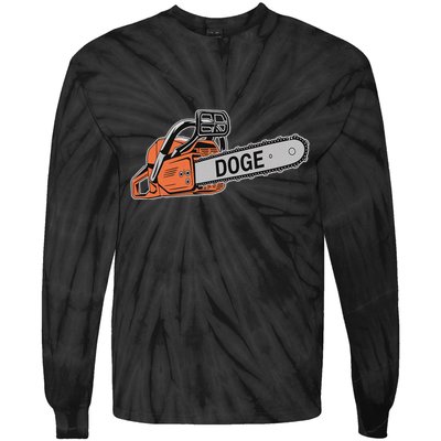 Doge Chainsaw D.O.G.E Saw Tie-Dye Long Sleeve Shirt