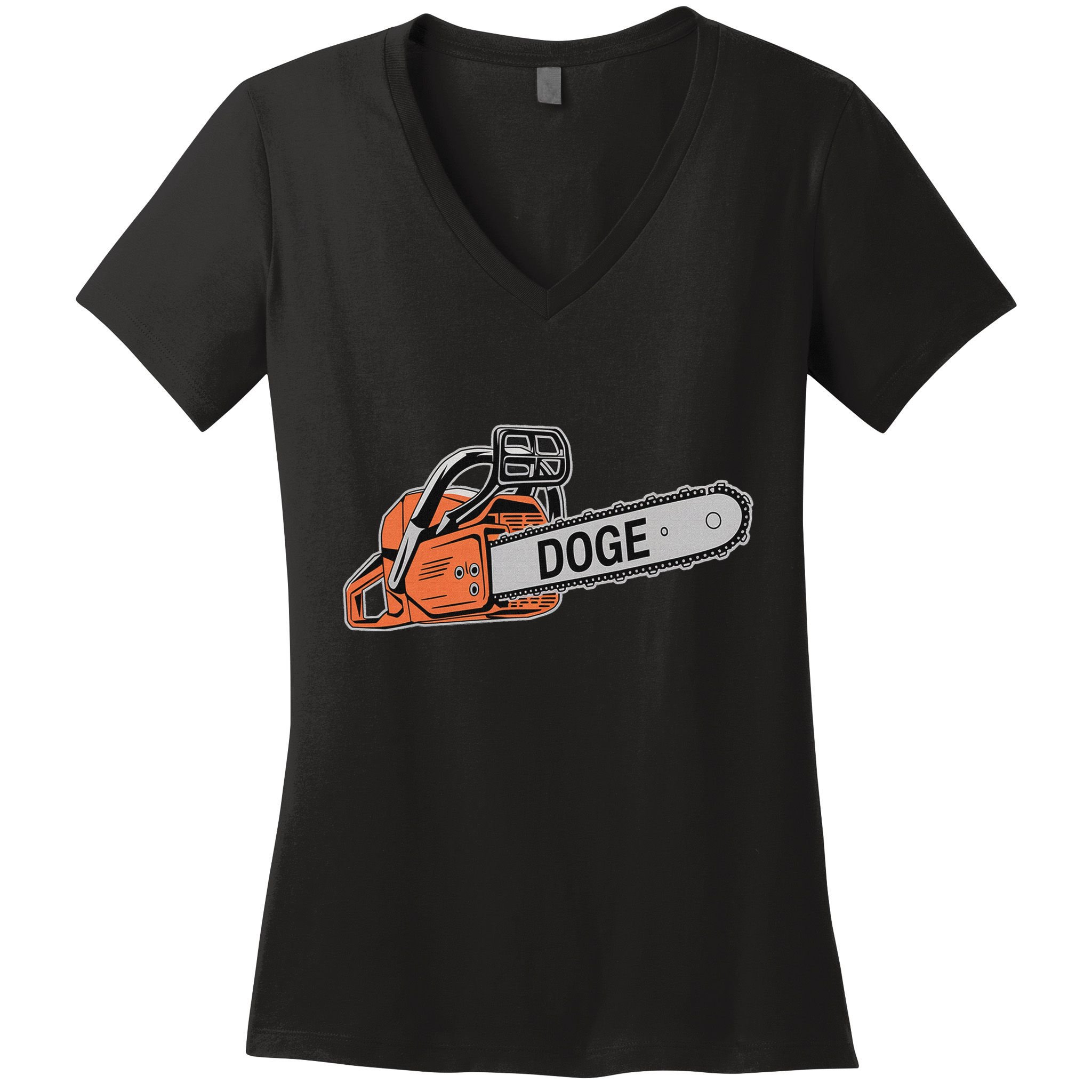 Doge Chainsaw D.O.G.E Saw Women's V-Neck T-Shirt