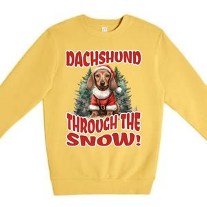 Dachshund Christmas Doxie Mama Doxie Mom Wiener Dog Gift Premium Crewneck Sweatshirt