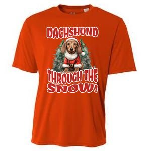 Dachshund Christmas Doxie Mama Doxie Mom Wiener Dog Gift Cooling Performance Crew T-Shirt