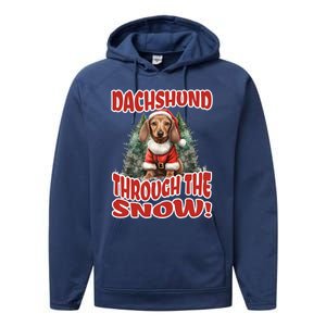 Dachshund Christmas Doxie Mama Doxie Mom Wiener Dog Gift Performance Fleece Hoodie