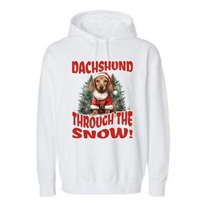 Dachshund Christmas Doxie Mama Doxie Mom Wiener Dog Gift Garment-Dyed Fleece Hoodie