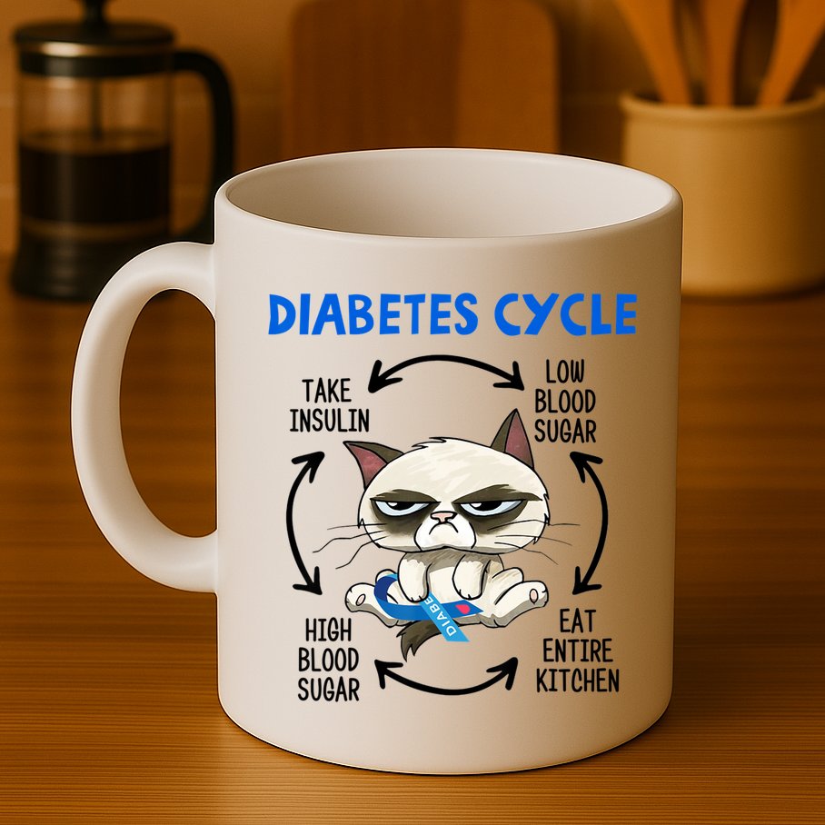Diabetes Cycle Diabetes Awareness Cat Lover Mug
