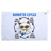 Diabetes Cycle Diabetes Awareness Cat Lover Grommeted Golf Towel