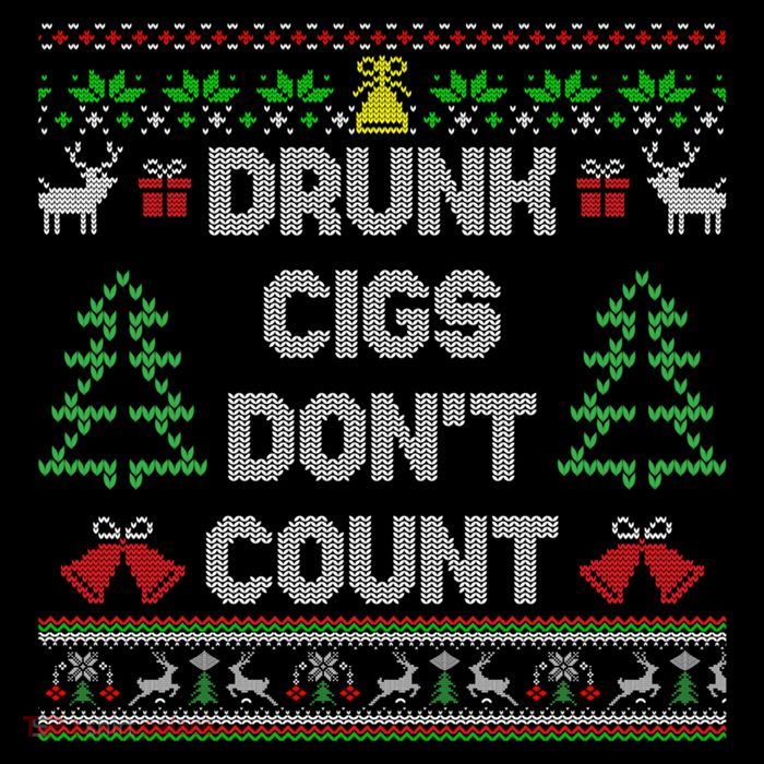 Drunk Cigs DonT Count Ugly Christmas Gift Impact Tech Backpack