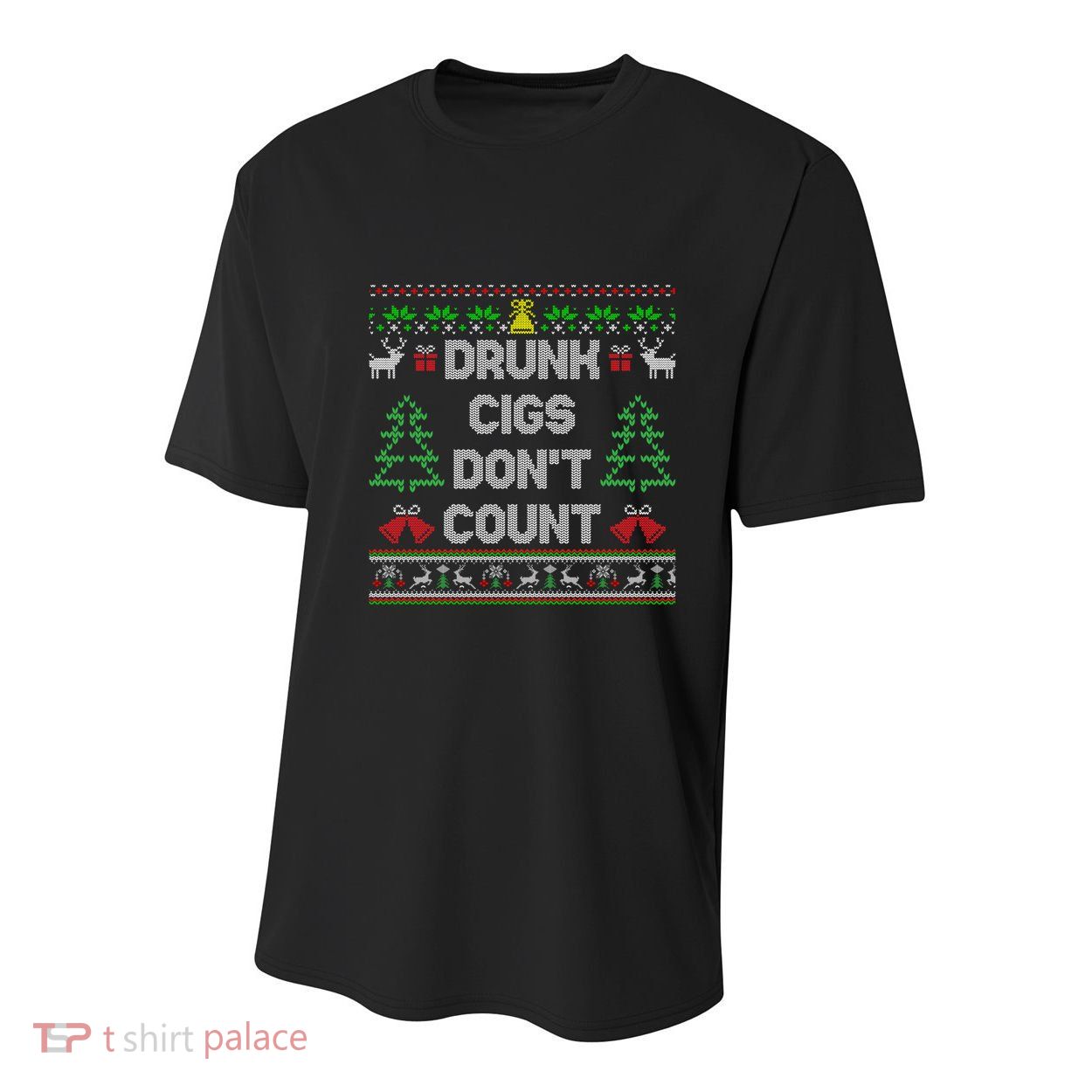 Drunk Cigs DonT Count Ugly Christmas Gift Youth Performance Sprint T-Shirt