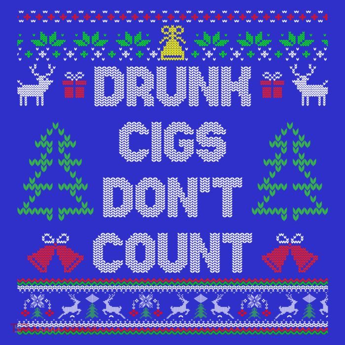 Drunk Cigs DonT Count Ugly Christmas Gift Baby Bodysuit