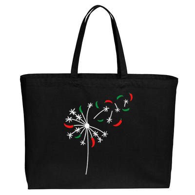 Dandelion Cinco De Mayo Cute Chili Flower Mexican Fiesta Cotton Canvas Jumbo Tote