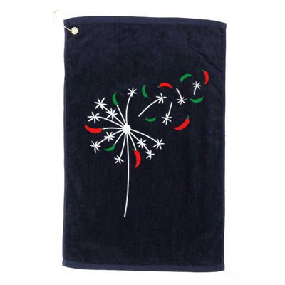 Dandelion Cinco De Mayo Cute Chili Flower Mexican Fiesta Platinum Collection Golf Towel