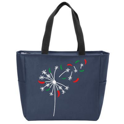 Dandelion Cinco De Mayo Cute Chili Flower Mexican Fiesta Zip Tote Bag