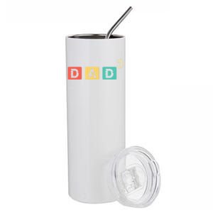 Dad Cubed Dad Of Three Father’S Day Funny Gift Stainless Steel Tumbler