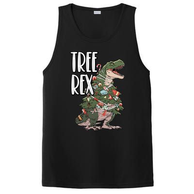 Dinosaur Christmas Dino Lover Santa Claus Xmas Paleontology Gift PosiCharge Competitor Tank