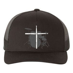 Drums Cross Drumstick Music Jesus Christian Band Yupoong Adult 5-Panel Trucker Hat