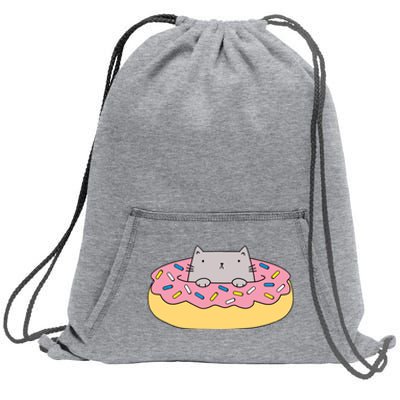 Donut Cat Sweatshirt Cinch Pack Bag