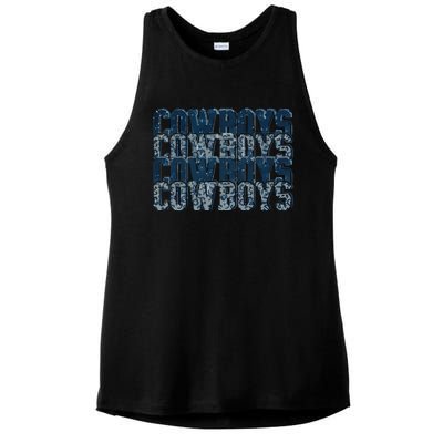 Dallas Cowboy Ladies PosiCharge Tri-Blend Wicking Tank