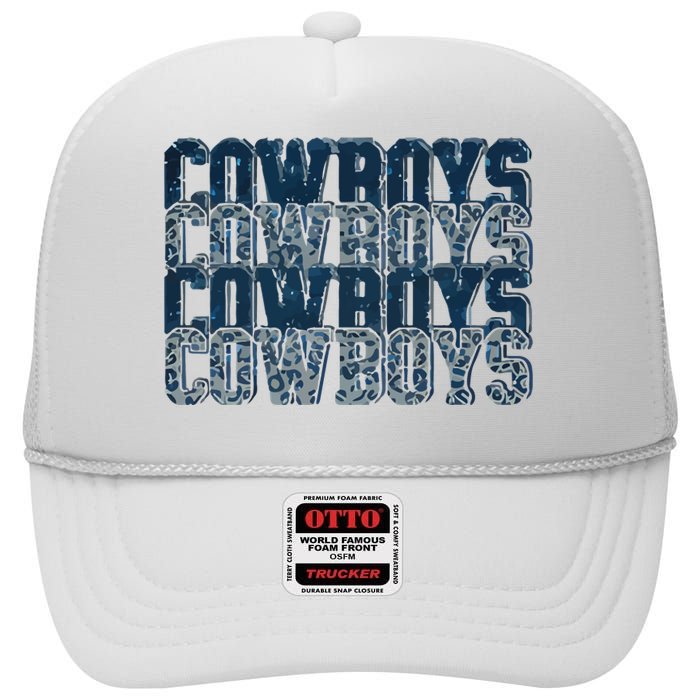 Dallas Cowboy High Crown Mesh Back Trucker Hat