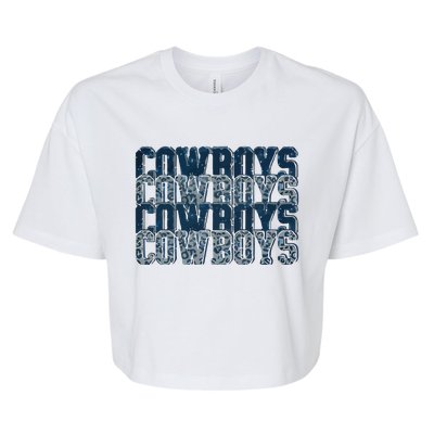 Dallas Cowboy Bella+Canvas Jersey Crop Tee