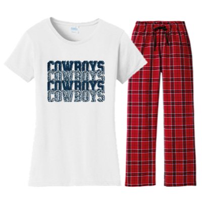 Dallas Cowboy Women's Flannel Pajama Set