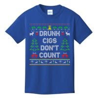 Drunk Cigs DonT Count Ugly Christmas Gift Kids T-Shirt