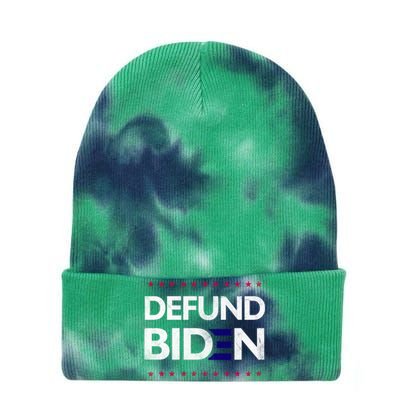 Defund Congress, Defund Politicians, Libertarian Political Tie Dye 12in Knit Beanie