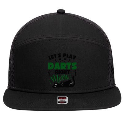 Darts & Cats  Dartboard Funny Dart Player Team Darts Player  7 Panel Mesh Trucker Snapback Hat