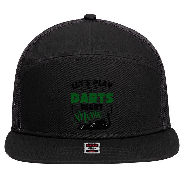 Darts & Cats  Dartboard Funny Dart Player Team Darts Player  7 Panel Mesh Trucker Snapback Hat