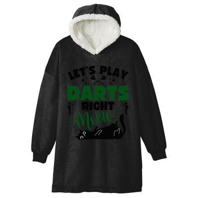 Darts & Cats  Dartboard Funny Dart Player Team Darts Player  Hooded Wearable Blanket