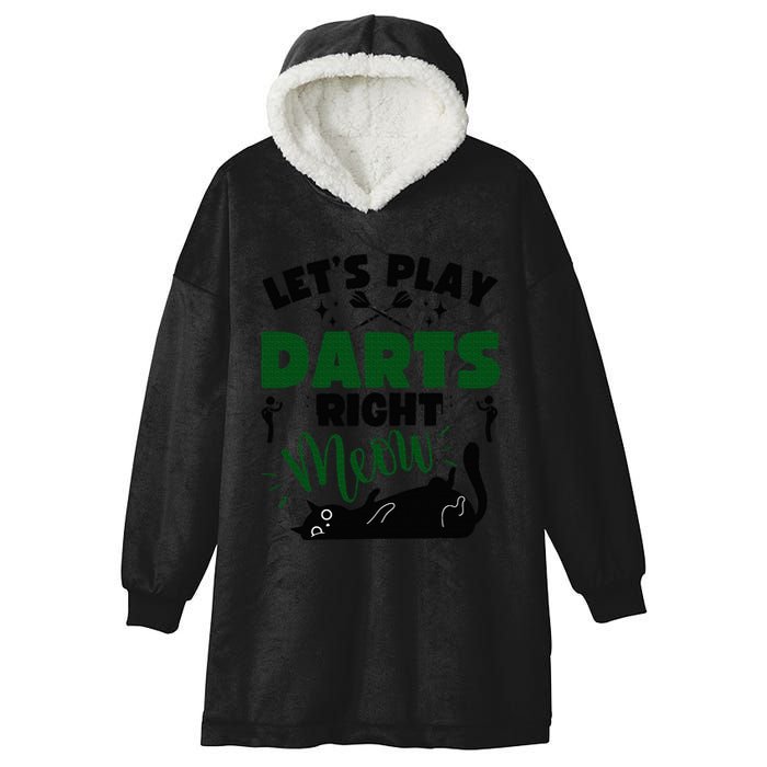Darts & Cats  Dartboard Funny Dart Player Team Darts Player  Hooded Wearable Blanket