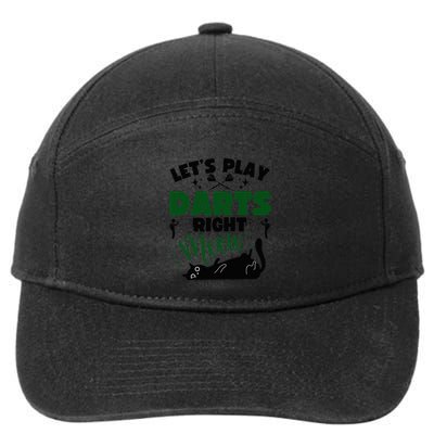 Darts & Cats  Dartboard Funny Dart Player Team Darts Player  7-Panel Snapback Hat