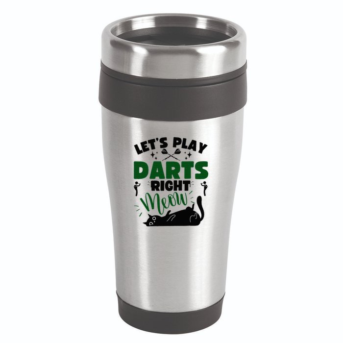 Darts & Cats  Dartboard Funny Dart Player Team Darts Player  16oz Travel Tumbler