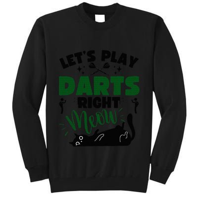Darts & Cats  Dartboard Funny Dart Player Team Darts Player  Tall Sweatshirt