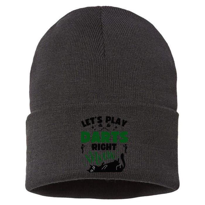 Darts & Cats  Dartboard Funny Dart Player Team Darts Player  Sustainable Knit Beanie