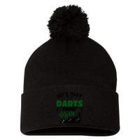 Darts & Cats  Dartboard Funny Dart Player Team Darts Player  Pom Pom 12in Knit Beanie