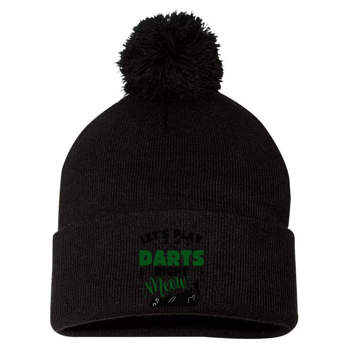 Darts & Cats  Dartboard Funny Dart Player Team Darts Player  Pom Pom 12in Knit Beanie