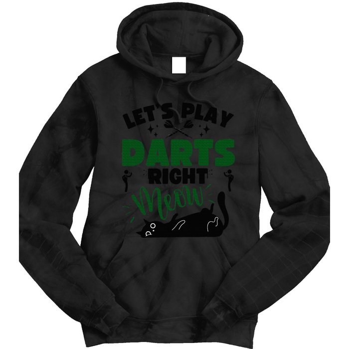 Darts & Cats  Dartboard Funny Dart Player Team Darts Player  Tie Dye Hoodie