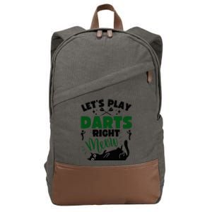 Darts & Cats  Dartboard Funny Dart Player Team Darts Player  Cotton Canvas Backpack