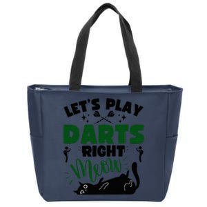 Darts & Cats  Dartboard Funny Dart Player Team Darts Player  Zip Tote Bag