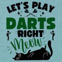 Darts & Cats  Dartboard Funny Dart Player Team Darts Player  Sueded Cloud Jersey T-Shirt