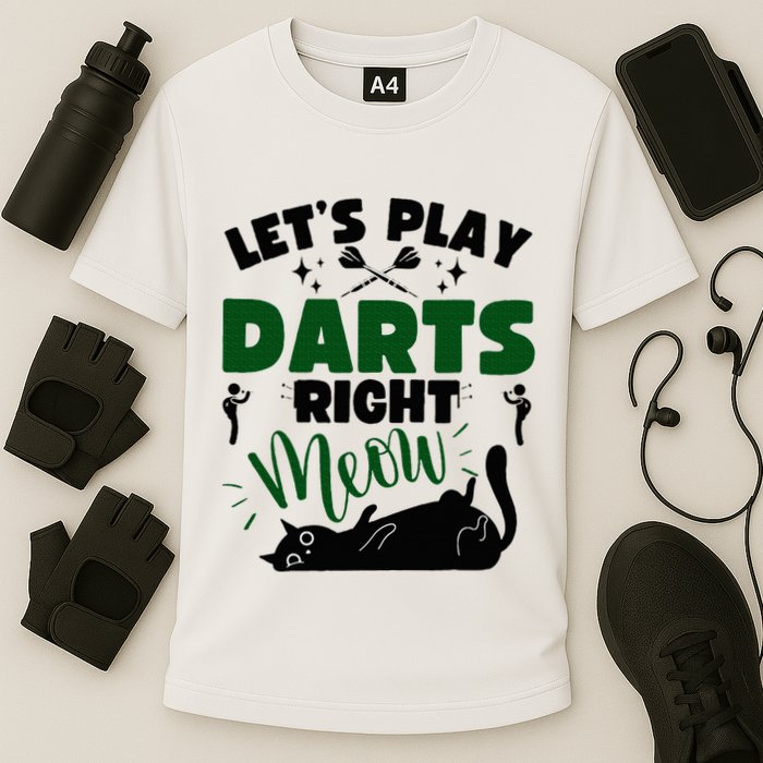 Darts & Cats  Dartboard Funny Dart Player Team Darts Player  Performance Shirt