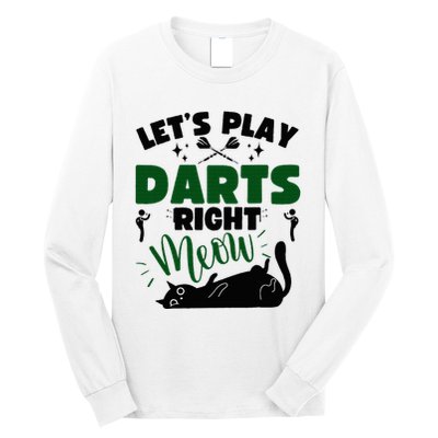 Darts & Cats  Dartboard Funny Dart Player Team Darts Player  Long Sleeve Shirt