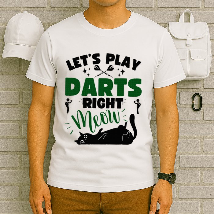 Darts & Cats  Dartboard Funny Dart Player Team Darts Player  T-Shirt