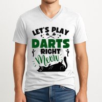 Darts & Cats  Dartboard Funny Dart Player Team Darts Player  V-Neck T-Shirt